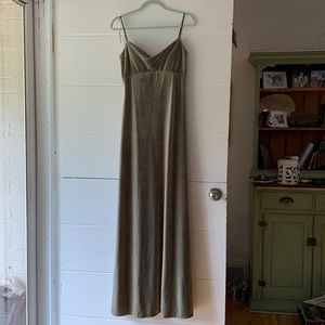 BHLD Jenny Yoo Collection Sage Green Velvet Dress Sz 4